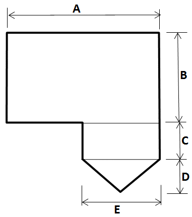 typical roof in squares and triangles