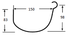 Lysaght Half Round Flatback 150 SA Unslotted